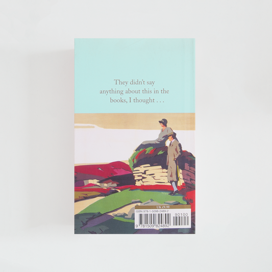 Trasera del libro If Only They Could Talk de James Herriot (The Collector's Library) de color celeste acompañada de imagen inspirada en la novela.